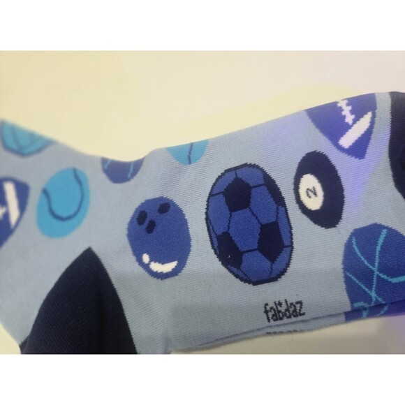Fabdaz “Blue Balls” Men’s Crew Socks NWT Funny Novelty Gag Gift Sport Balls - Picture 3 of 6